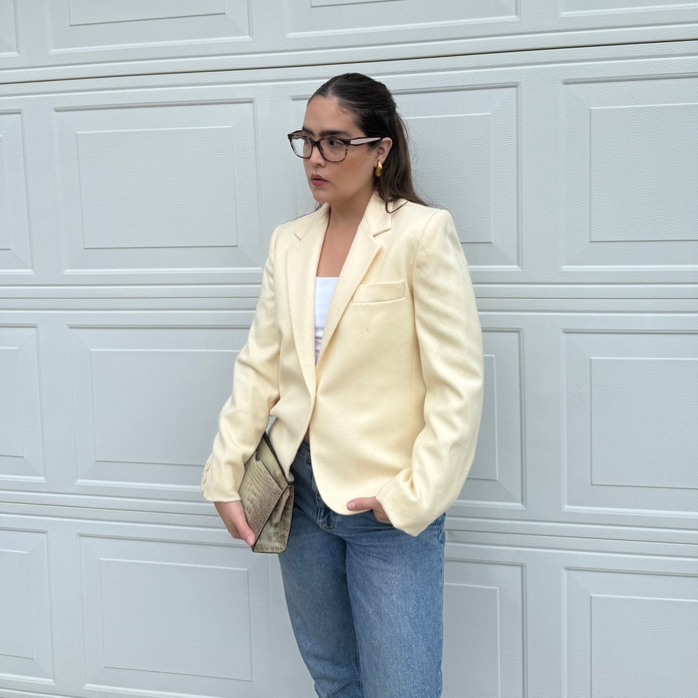 Eje Vintage Cream Wool Blazer